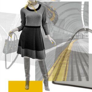 SWEATER DRESS Fit & Flare